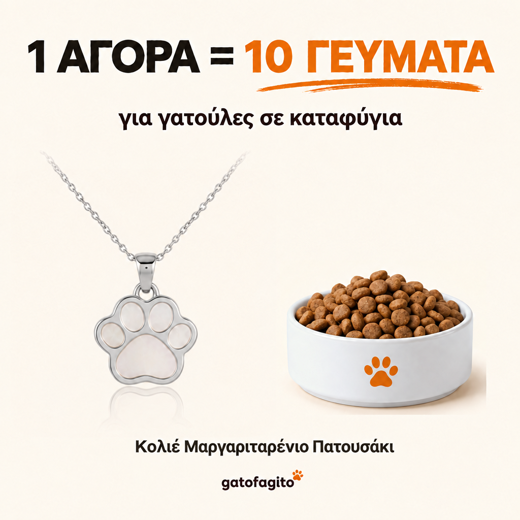 Κολιέ - Μαργαριταρένιο Πατουσάκι